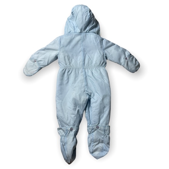 COPY - Vintage Sears Baby One Piece Snow Suit Light And Fark Blue 6-24 Months - Picture 8 of 8